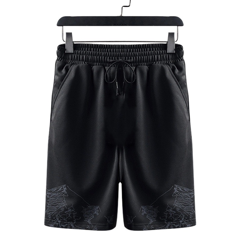 Pantalones cortos casuales pantalones deportivos delgados de verano para hombres gordos sueltos más gordos pantalones de hombre de cinco puntos de seda de hielo de talla grande