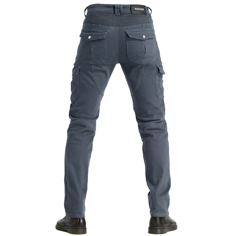 VOLERO Pantalones vaqueros de montar en motocicleta pantalones de carreras resistentes a la caída pantalones de la motocicleta de montar pantalones de caballero equipo de protección alargado