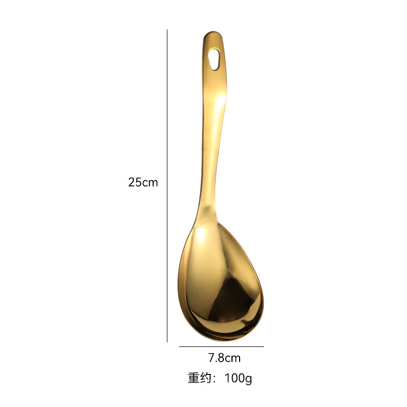 304ステンレス共通スプーン厚いバイキング分菜大さじ漏れスプーン食堂ホテル専用分菜スプーン|undefined