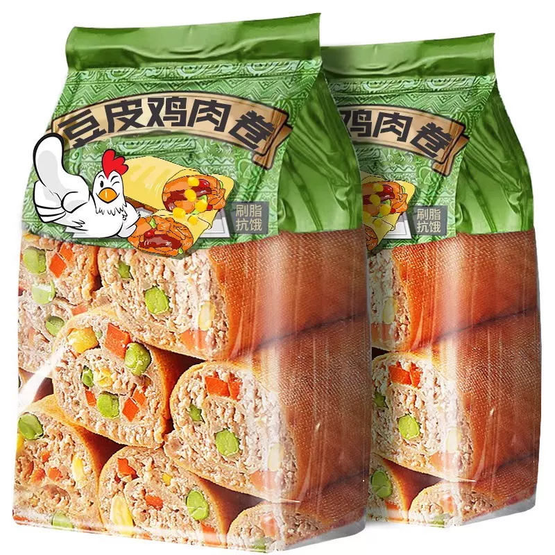 豆皮鸡肉卷减低脂代餐主食开袋即食饱腹轻早餐卡零食休闲食品小吃