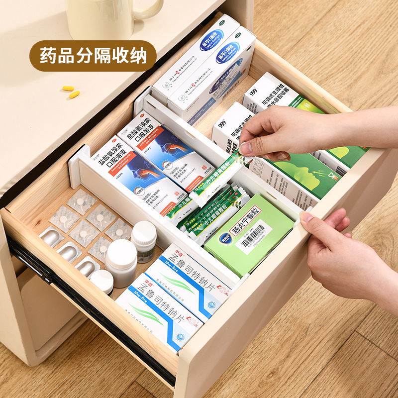 キッチン引き出し伸縮式仕切り、自由に組み合わせられる収納ボックス、整理整頓用品、ユニバーサルベゼル、ワードローブ仕切り|undefined