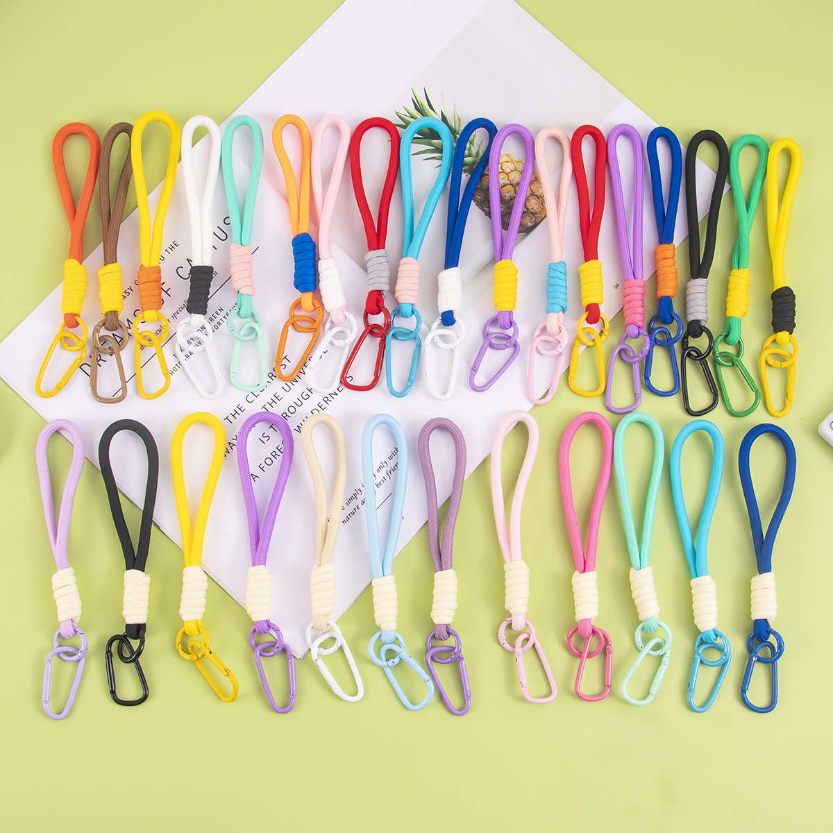 New Lanyard Water Bottle Lanyard Short Phone Lanyard Dopamine Colorful Rope Wrist Keychain Pendant Hanging Chain