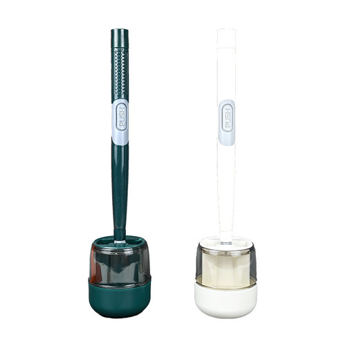 Toilet brush wall-mounted long handle no dead angle toilet cleaning brush floor-standing tongue type plus liquid toilet bucket brush hydraulic set