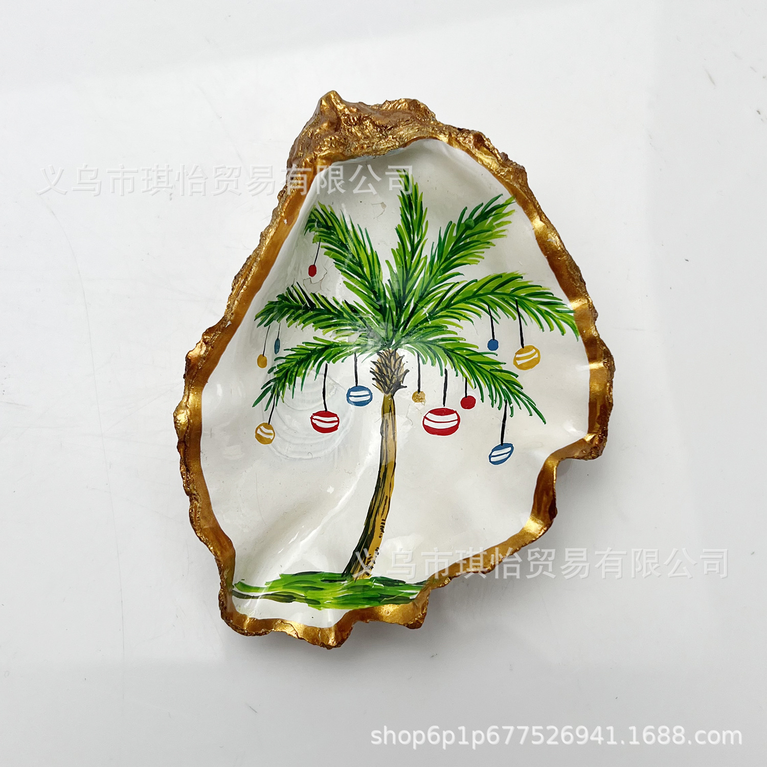 Transfronterizo nueva concha de OSTRA Flamingo Turtle Beach arte resina artesanía decorativa árbol de Navidad colgante al por mayor