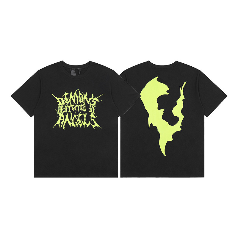 外単VLONE FOG潮牌大v字母Logo桜半袖スケッチ刺繍唇印落書きプリントtシャツ|undefined