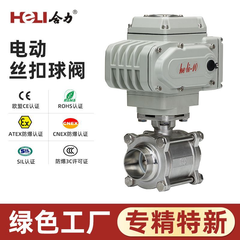温州合力HL系列电动丝扣球阀 水处理 污水处理 工业电动阀