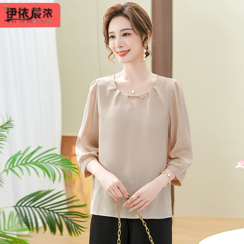 Летняя новая мама одеваются сплошной цвет простой простой топ с короткими рукавами