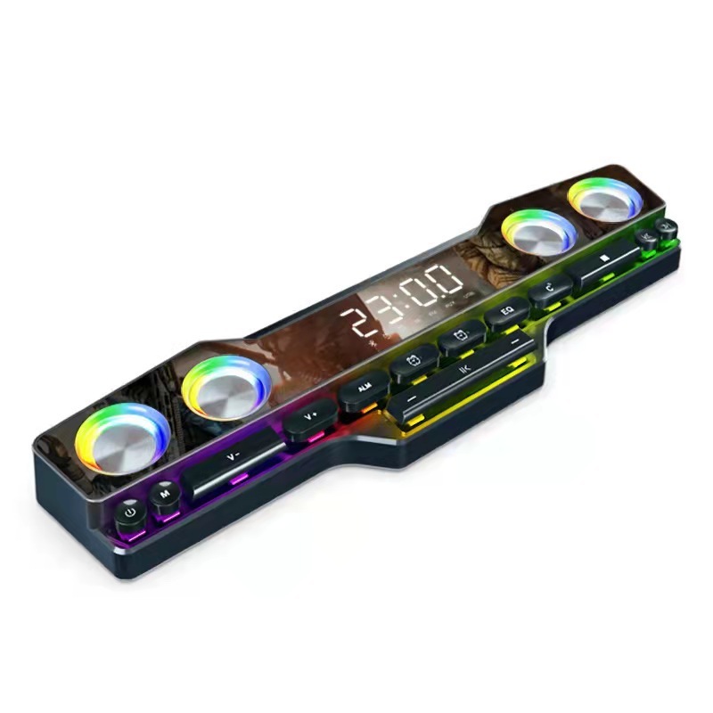 新しいキーボードbluetoothスピーカー家庭用デスクトップ電気競争ゲームコンピュータ音響覇rgb七色灯ラジオ|undefined