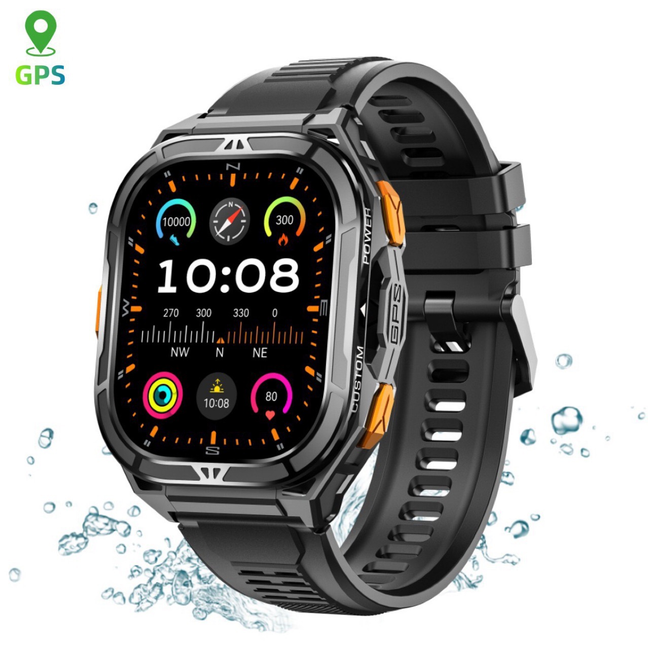 X5 Smart Watch Gps Sports Health Monitoring 100+ Sports Mode 50m Waterproof Men's Amazon Hot Sale