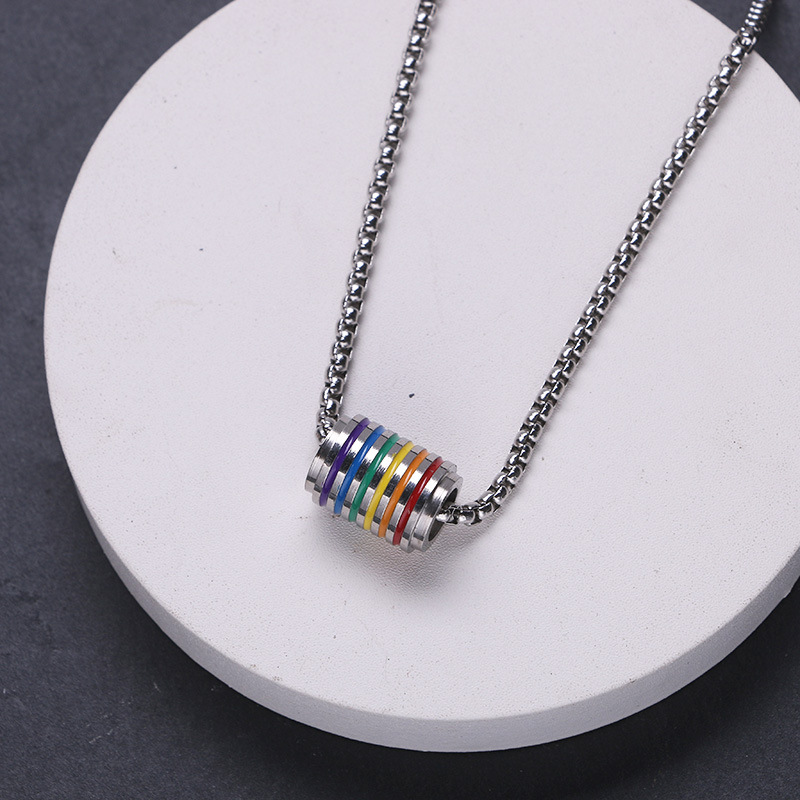 Small Man Waist Titanium Steel Six-color Men's Necklace All-match Woolen Chain Hip-hop Internet Celebrity Cross-border Hot Selling Men's and Women's Couples Same