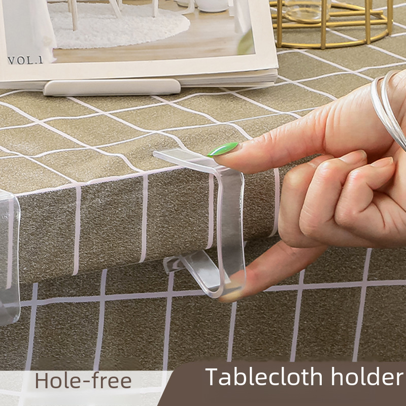 Creative Home Tablecloth Fixing Clips Transparent Tablecloth Clips Non-Slip Clips Tablecloth Fixing Clips