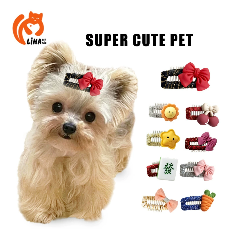 Новые домашние животные собаки кошки заколки для волос банты солнце морковь, чтобы разбогатеть украшения для домашних животных