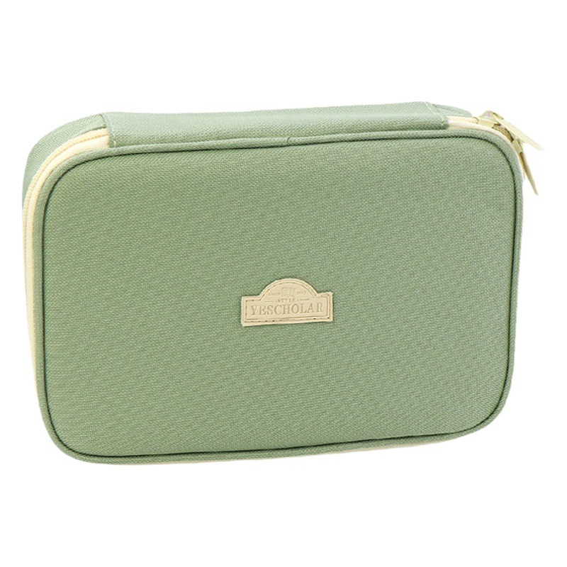 Estuche para lápices de papelería transfronteriza de gran capacidad, estuche para lápices de mano de alto valor, estuche para lápices simple multifuncional de estilo británico