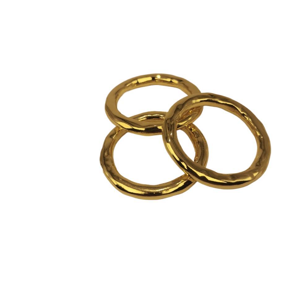 Anillo de aleación de zinc para bolsas y bolsas de metal. Botón de bobina O-shaped para ropa al por mayor