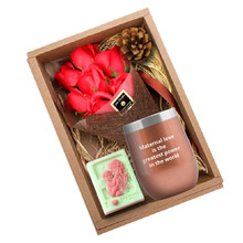 亚马逊母亲节父亲节感恩节圣诞节304不锈钢双层真空12oz蛋壳杯