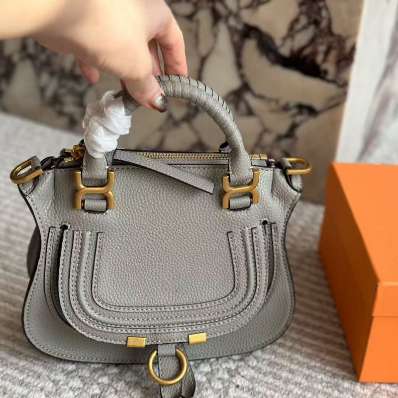 Marcie Single Shoulder Satchel Crossbody Pipa Bag Genuine Leather Flip Saddle Bag Women's Handbag Retro Saddle Bag