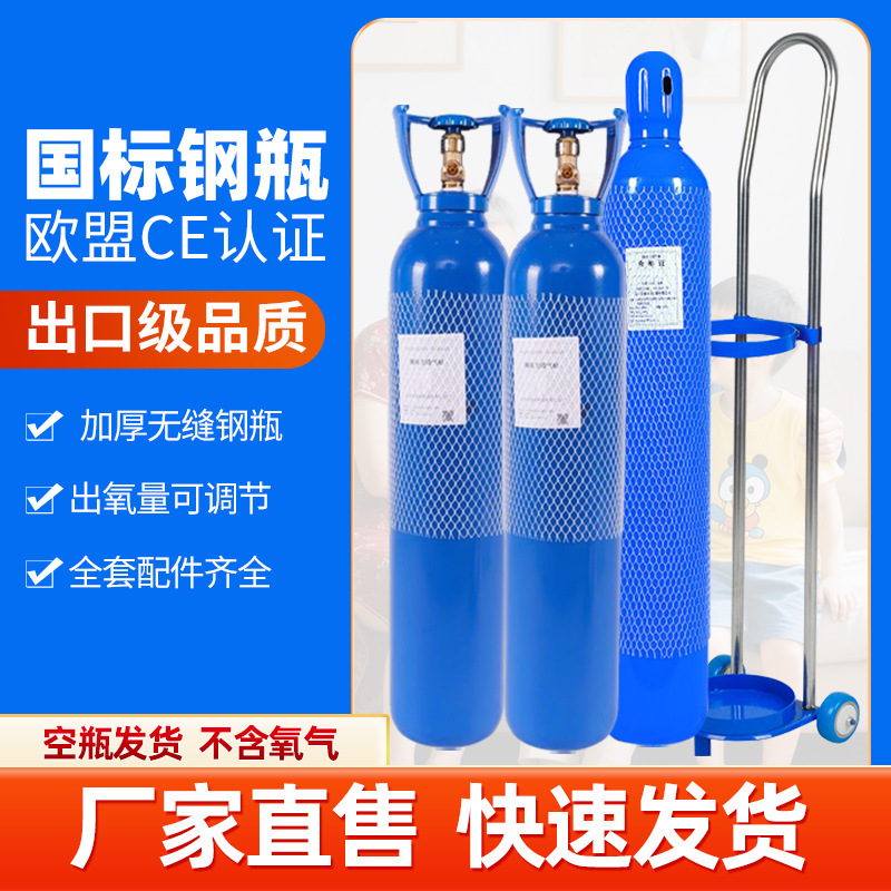 Oxygen Cylinder 20 Liters National Standard with Certificate Portable Steel Cylinder Oxygen Inhalation Set Household Large Oxygen Tank Industrial