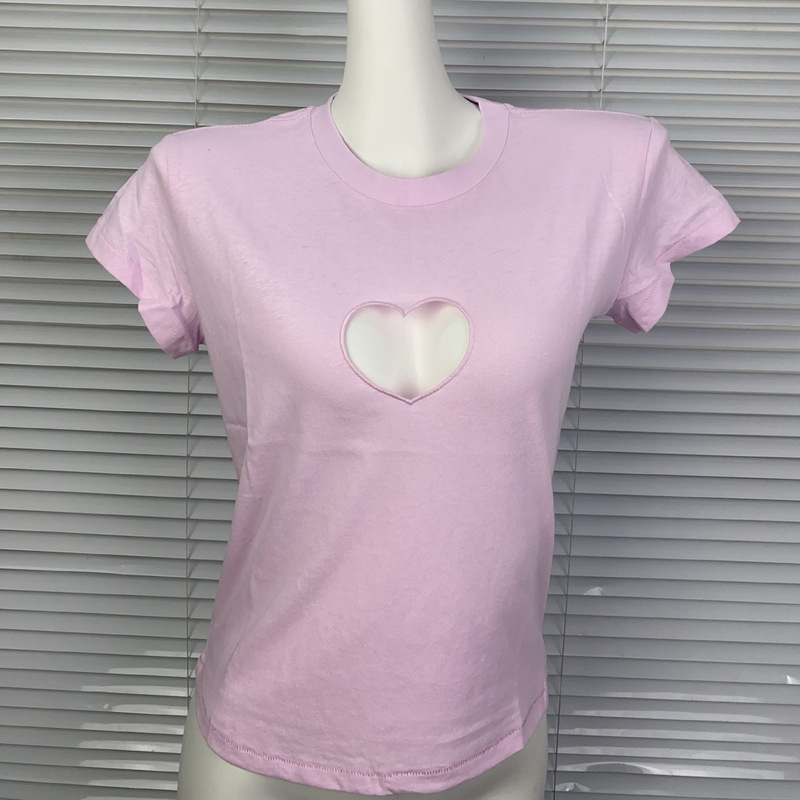 Sk·Ims 26 New Valentine's Day Limited Edition Love Heart Cut-Out Short-Sleeved T-Shirt Shorts Straight-Leg Pants Casual Versatile Set