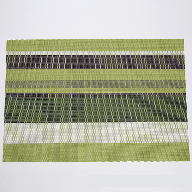 Estilo nórdico a rayas de PVC placemat Teslin estera de mesa posavasos estera de la placa lavable aislamiento térmico antideslizante estera al por mayor