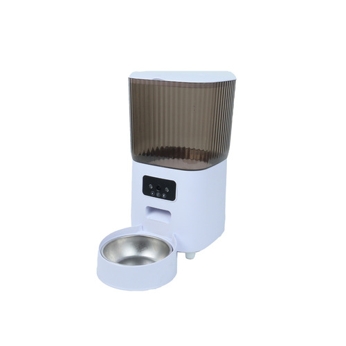Pet Smart Automatic Remote WiFi Video Feeding Dispenser for Dog Food and Cat Food, Timed and Quantitative, Protects Dog's Neck, Dog Bowl