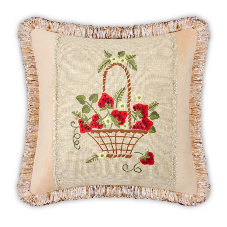 Jinhao bordado fábrica al por mayor hecho a mano bordado de punto de cruz DIY bordado cinta cojín almohada Rosa belleza