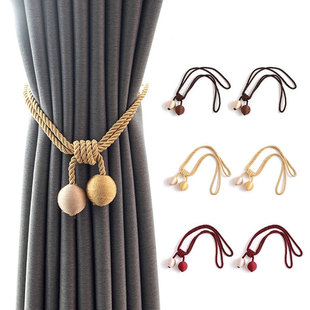 Source manufacturers two-color curtain straps binding ball spot wholesale modern simple curtain decorative straps cross-border
