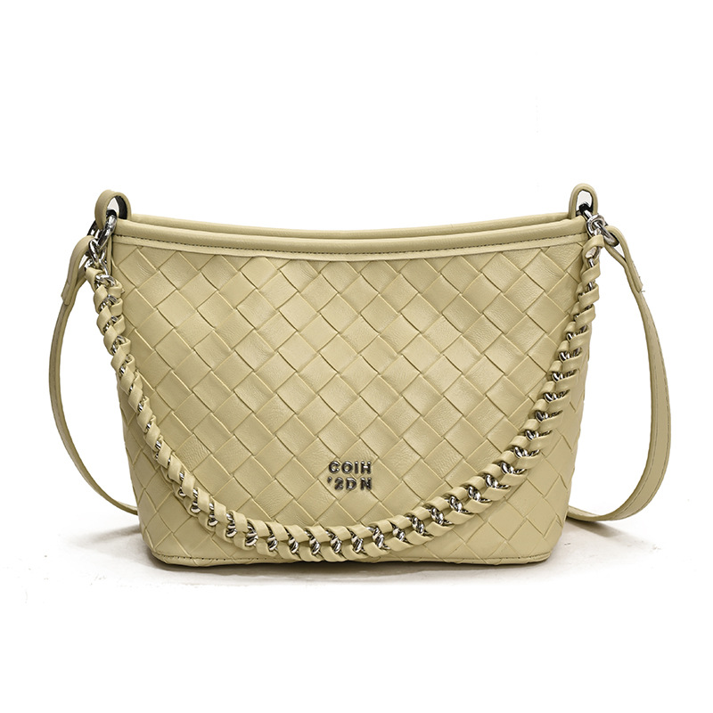 Comercio exterior transfronterizo cadena de moda tejida bolso de cubo portátil mujer 2025 nuevo estilo de alta calidad mochila de viaje