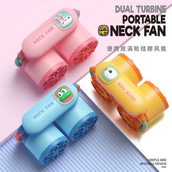 Cartoon handheld travel air fan for students