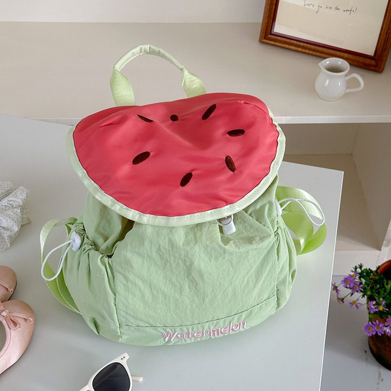 新しい子供の夏の旅行男の子と女の子のバックパック女の子ドーパミンかわいい刺繍旅行超軽量バックパック|undefined