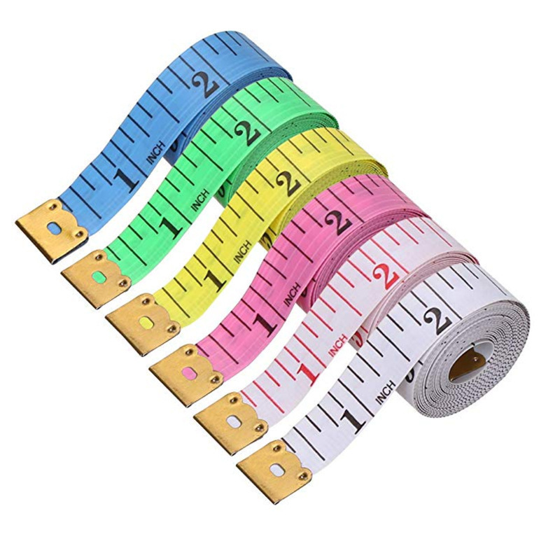 1.5m Soft Ruler, Cute Tailor's Tape Measure, Soft Body Measuring Tape with Iron Ruler, One Side Centimeter and One Side Inch
