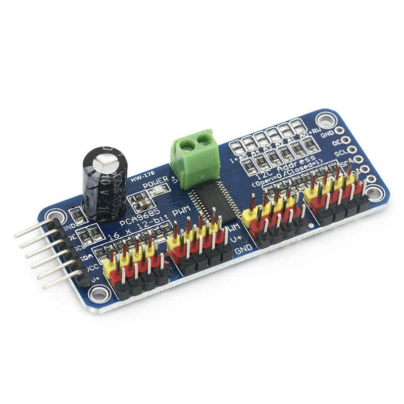 16 низкий PWM сервомотор Driven Driven Робот Контроллер IIC интерфейс драйвер модуля PCA9685