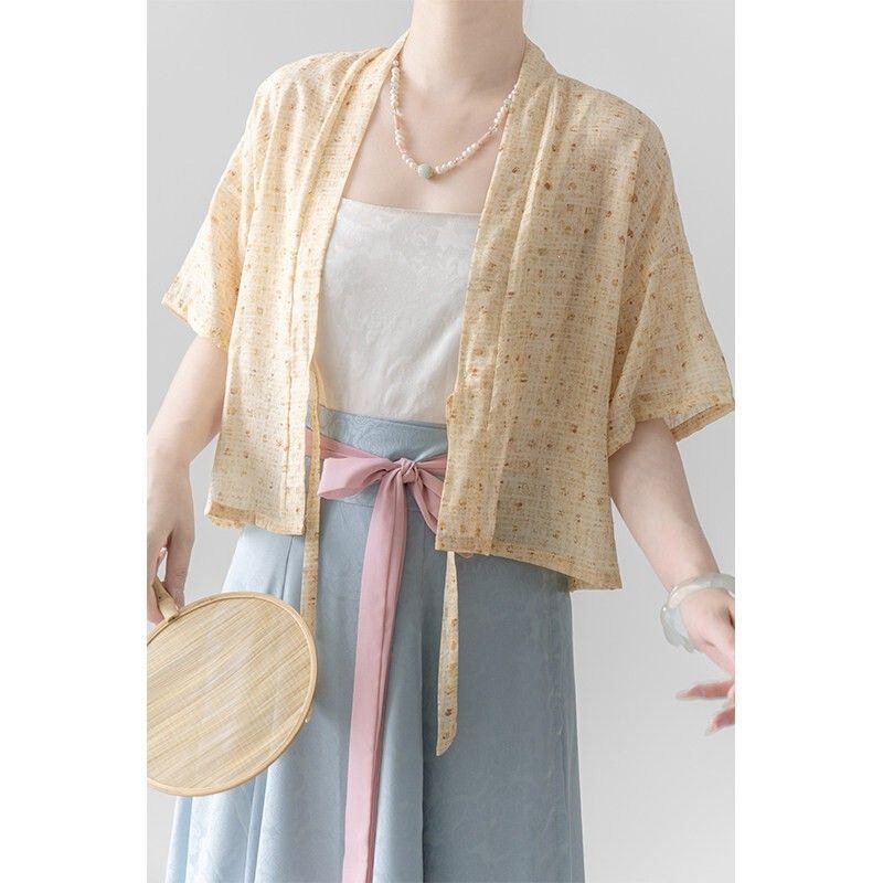 Yingchunjian Tang-Style Wu Zhou Tang-Style Half-Slit Skirt with Hidden Pattern, Daily Improved Hanfu for Women Yingchunjian Tang-Style Wu Zhou Tang-Style Half-Slit Skirt with Hidden Pattern, Daily Improved Hanfu for Women