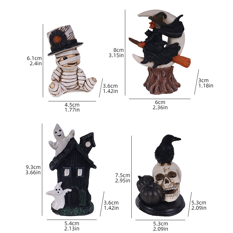 新しいハロウィン魔女ブーツハウス樹脂装飾品ホームデスクトップバーハロウィン雰囲気装飾小さな装飾品|undefined
