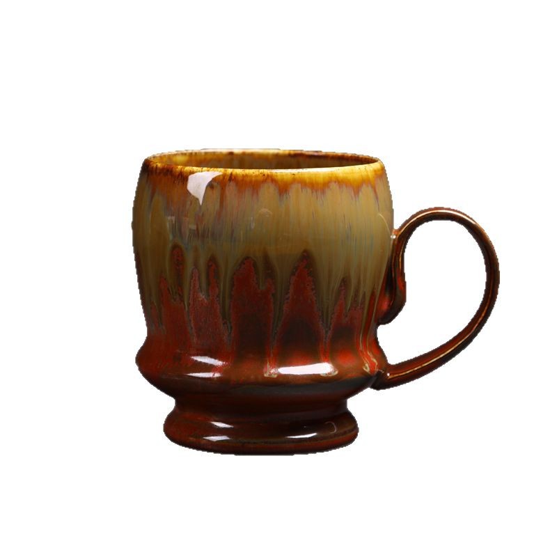 Middle Eastern Style Large-Capacity Ceramic Large-Sized Top Quality Mug, Supply, Kiln-Fired Water Cup, Vintage Coffee_voghion.com