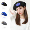 Korean Edition Autumn and winter letter Cotton and hemp ventilation Beret children Thin section Lei Feng cap street Versatile Painter cap