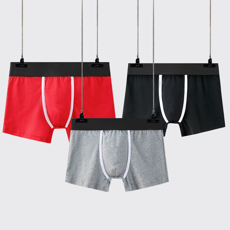 goods in stock wholesale man Underwear pure cotton Flat angle summer comfortable ventilation Low-waisted Youth student Schoolboy Pants