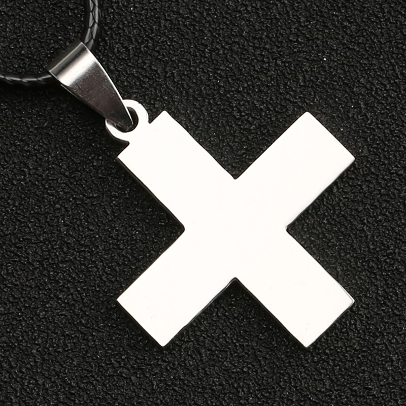 Wholesale Hip-hop Cross Stainless Steel Titanium Steel Pendant Necklace display picture 1