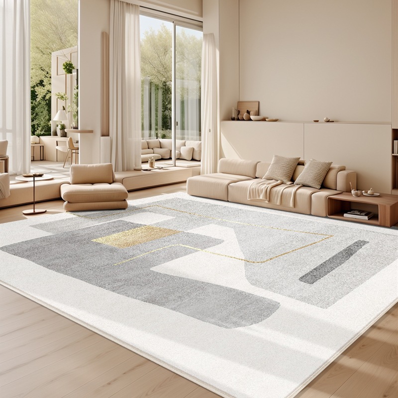 简约现代仿羊绒地毯轻奢客厅茶几垫定 制家用少女房卧室床边毯