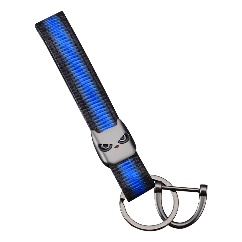 2024 nuevo llavero de coche de dibujos animados cuerda trenzada llavero metal aleación de zinc material colgante duradero a prueba de pérdidas