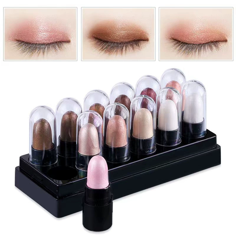 Тени для век 影语菡妃 (Eye shadow), набор для сухой кожи, 12 цветов