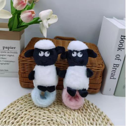 跨境毛绒玩具抓机娃娃4寸-15公分肖恩羊啪啪圈手腕公仔游戏场婚庆