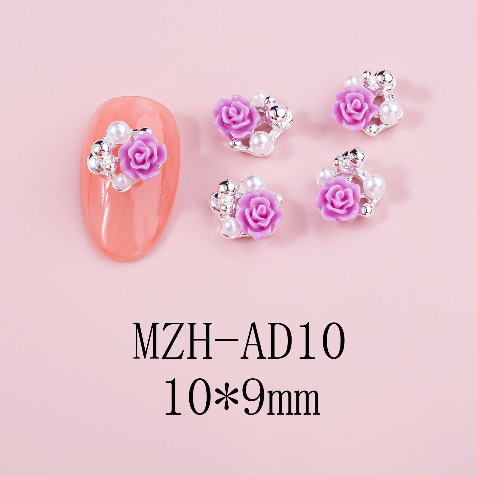 Nueva decoración de uñas, diamantes, camelia, accesorios de uñas, montones de rosas, accesorios de diamantes, uñas, joyas de uñas