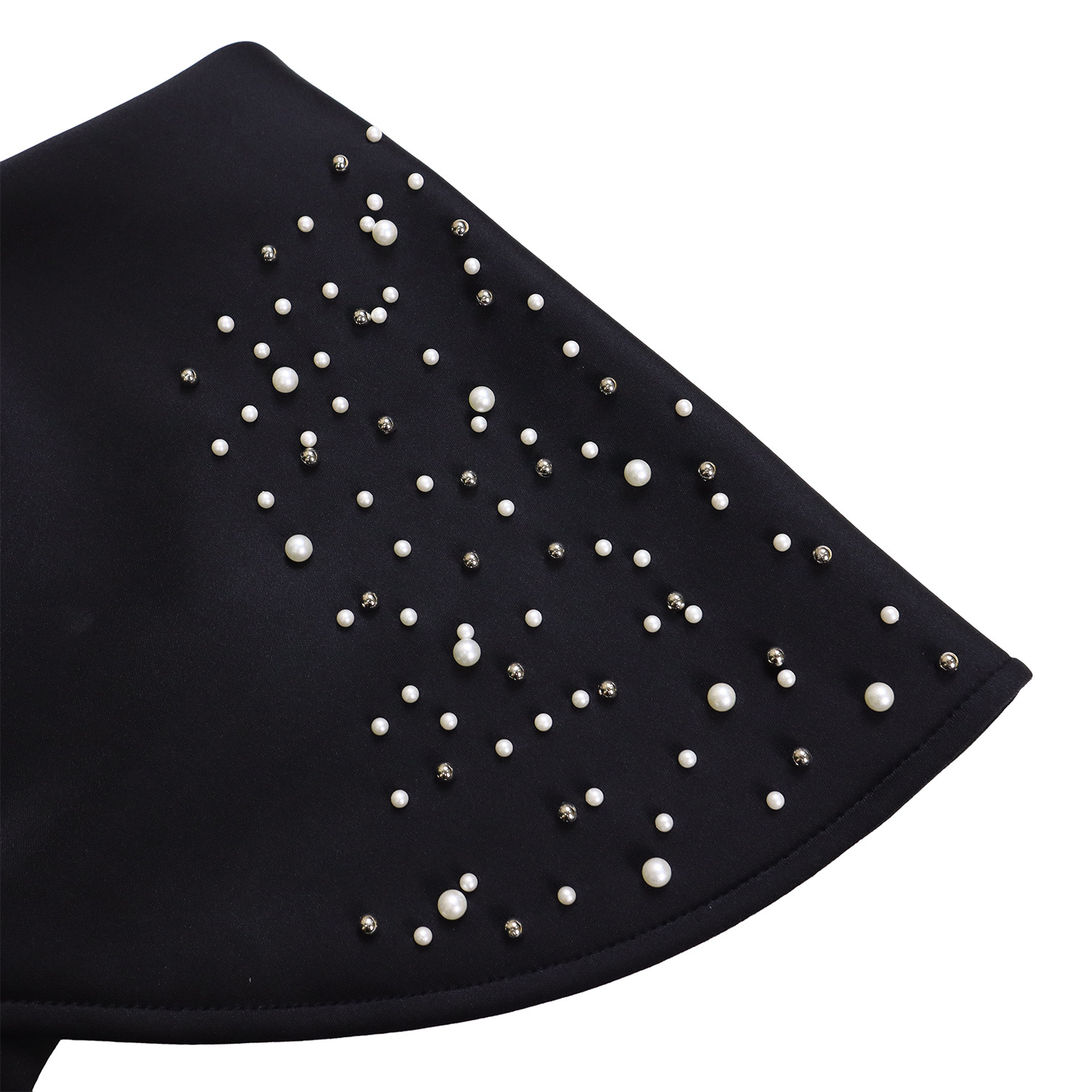 Robe de soirée sexy à col en V et à volants avec fente perlée, robe de banquet de tempérament de célébrité_voghion.com