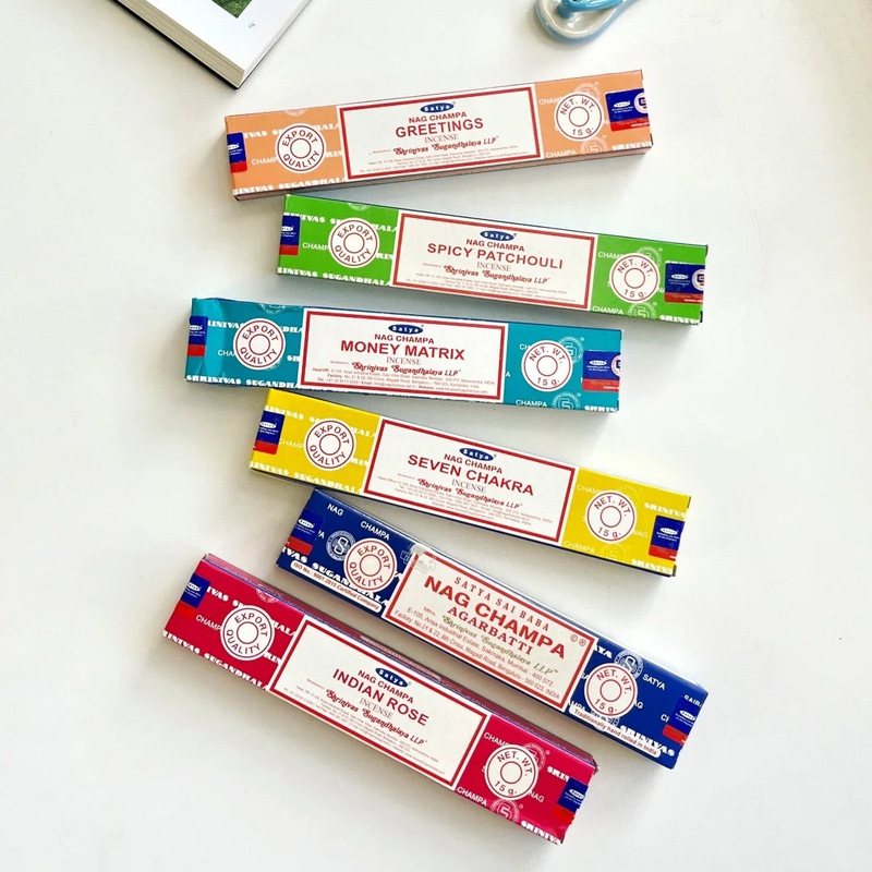 Indian Sai Baba Incense Satya Truth Bamboo Stick Incense Nagchampa Natural Handmade Aromatherapy Purifying Space Incense