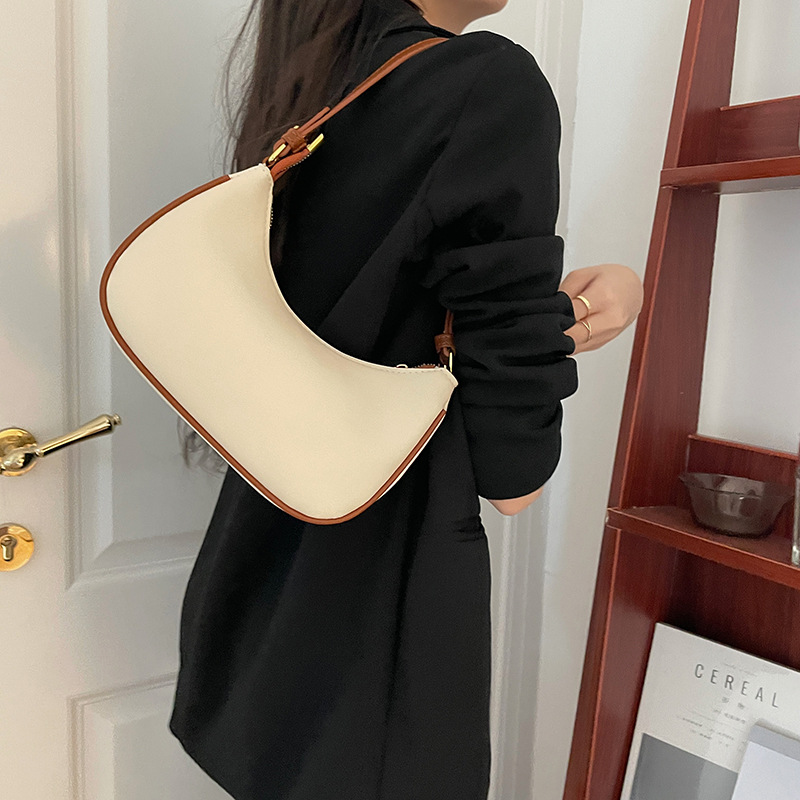 Women's Small All Seasons Pu Leather Solid Color Fashion Dumpling Shape Zipper Underarm Bag display picture 1