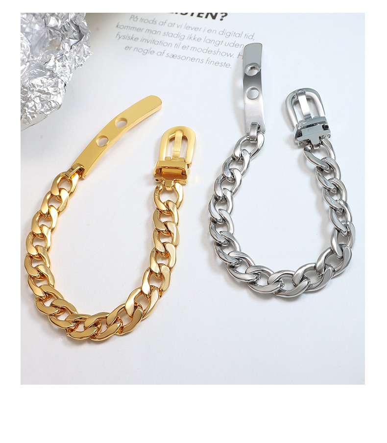 Hip-Hop Geometric Titanium Steel Plating Bracelets