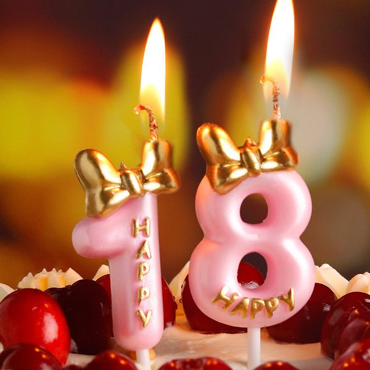 Birthday Cute Number Paraffin Candle display picture 1