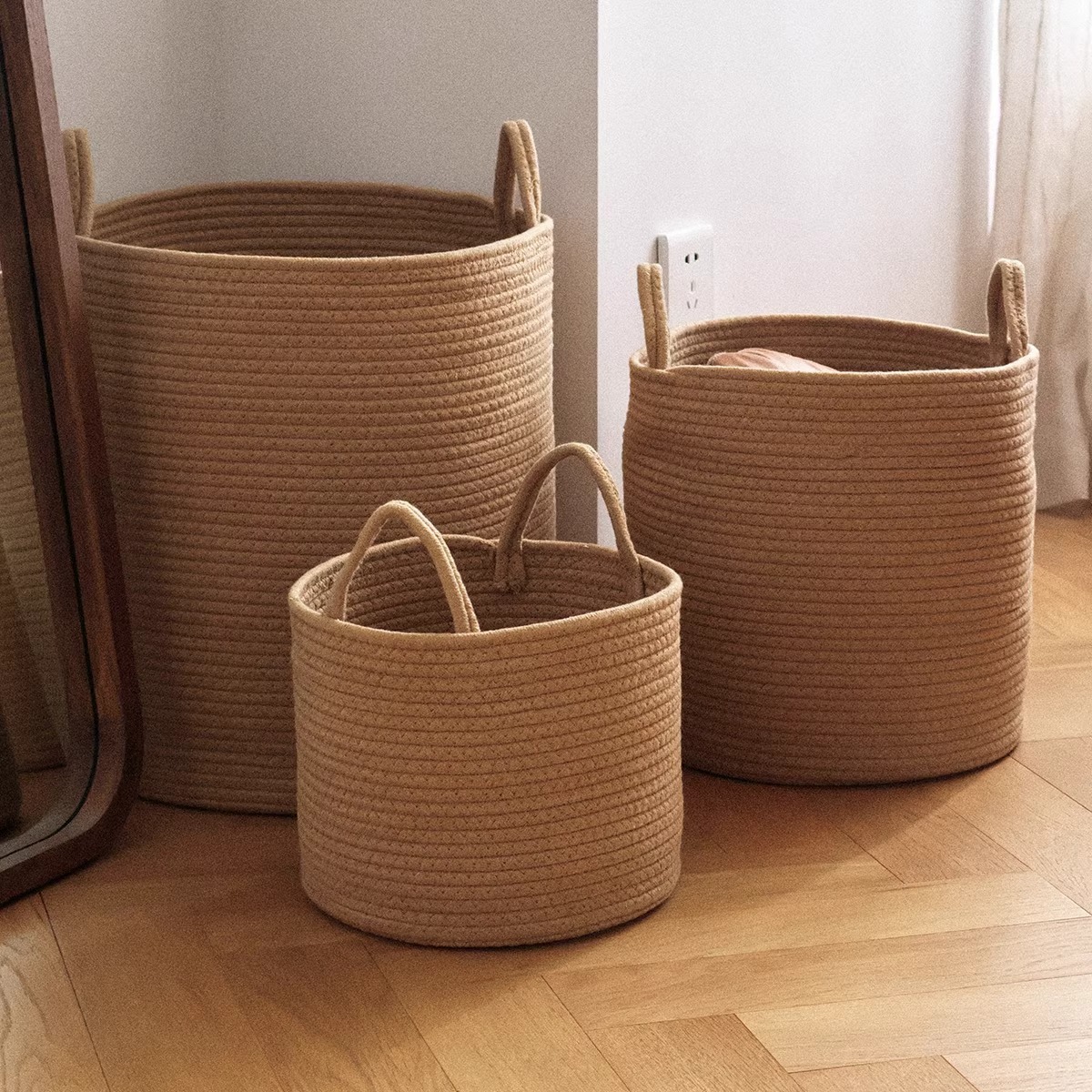 Plush toy doll storage bin dirty clothes storage basket jute dirty clothes basket household dirty clothes storage basket manufacturer