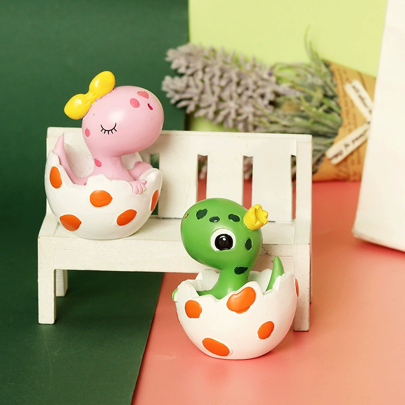 Creative cartoon children's dinosaur, decorations, resin decor