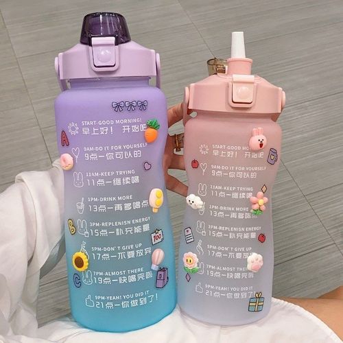High-Quality Appearance Summer Season Super Large Capacity Sports Water Bottle Jug Portable Fitness Straw Water Bucket Space Cup